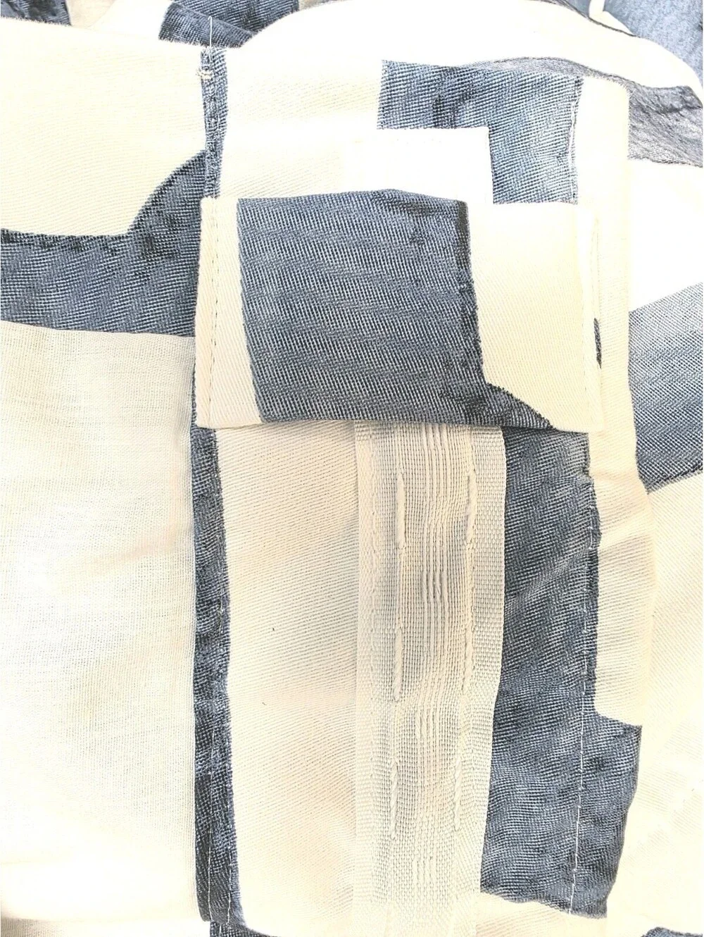 Exclusive Fabrics & Furnishings Mecca Blue Geometric Curtain 2 Panels 50x108